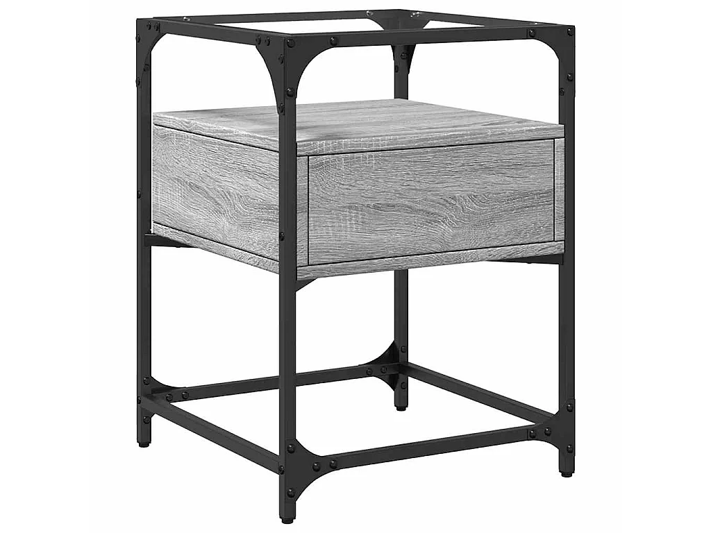 Tables de chevet 2 pcs sonoma gris 40x40x55 cm bois ingénierie