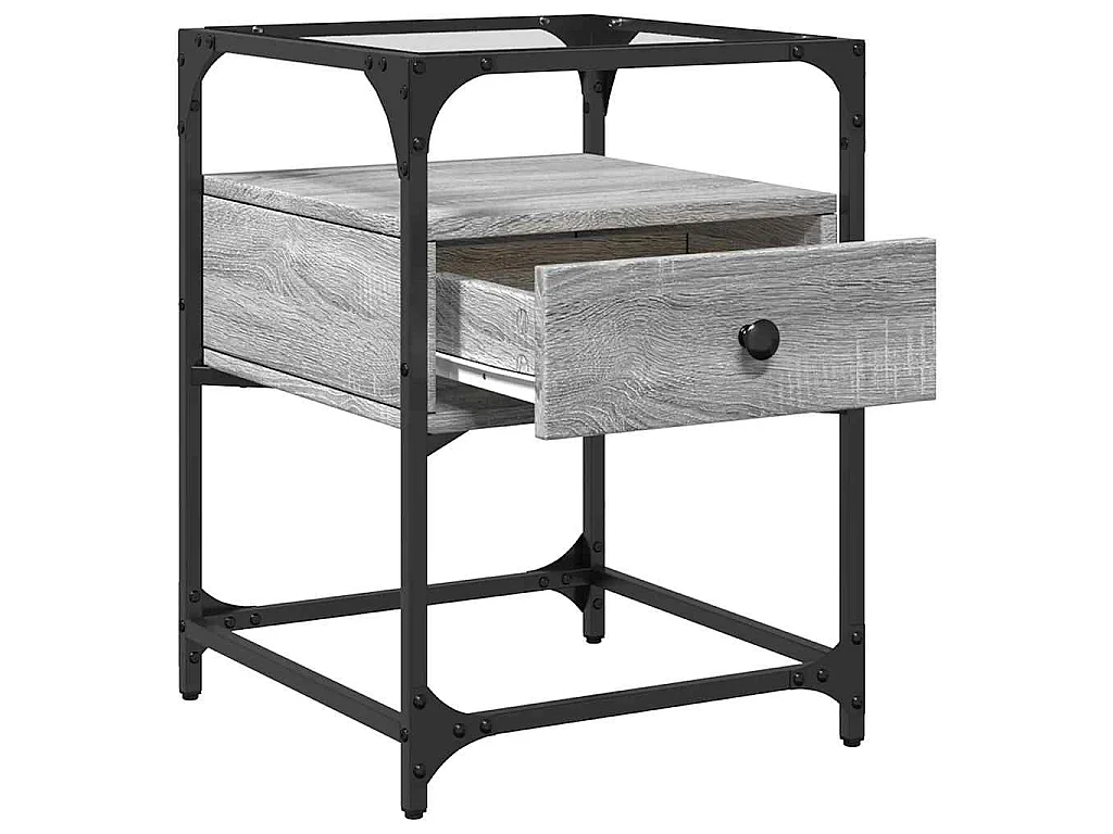 Tables de chevet 2 pcs sonoma gris 40x40x55 cm bois ingénierie