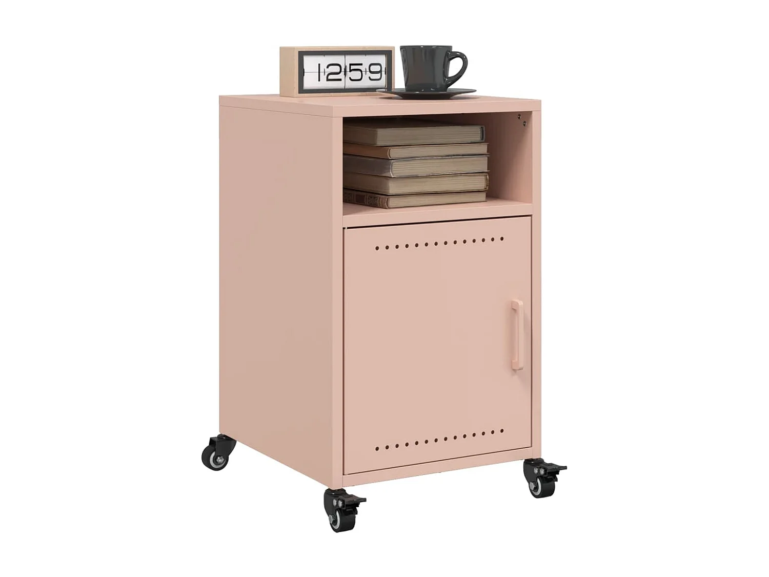 Mesa de cabeceira 36x39x59 cm aço rosa