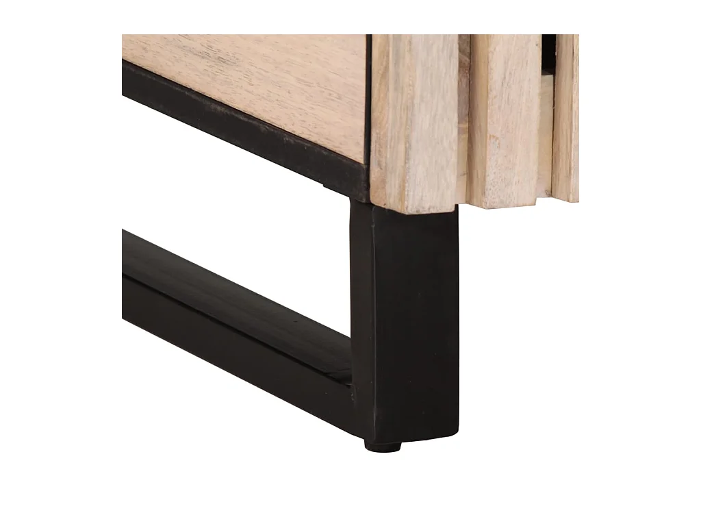 Table de chevet 50x34x60 cm bois de manguier massif brut