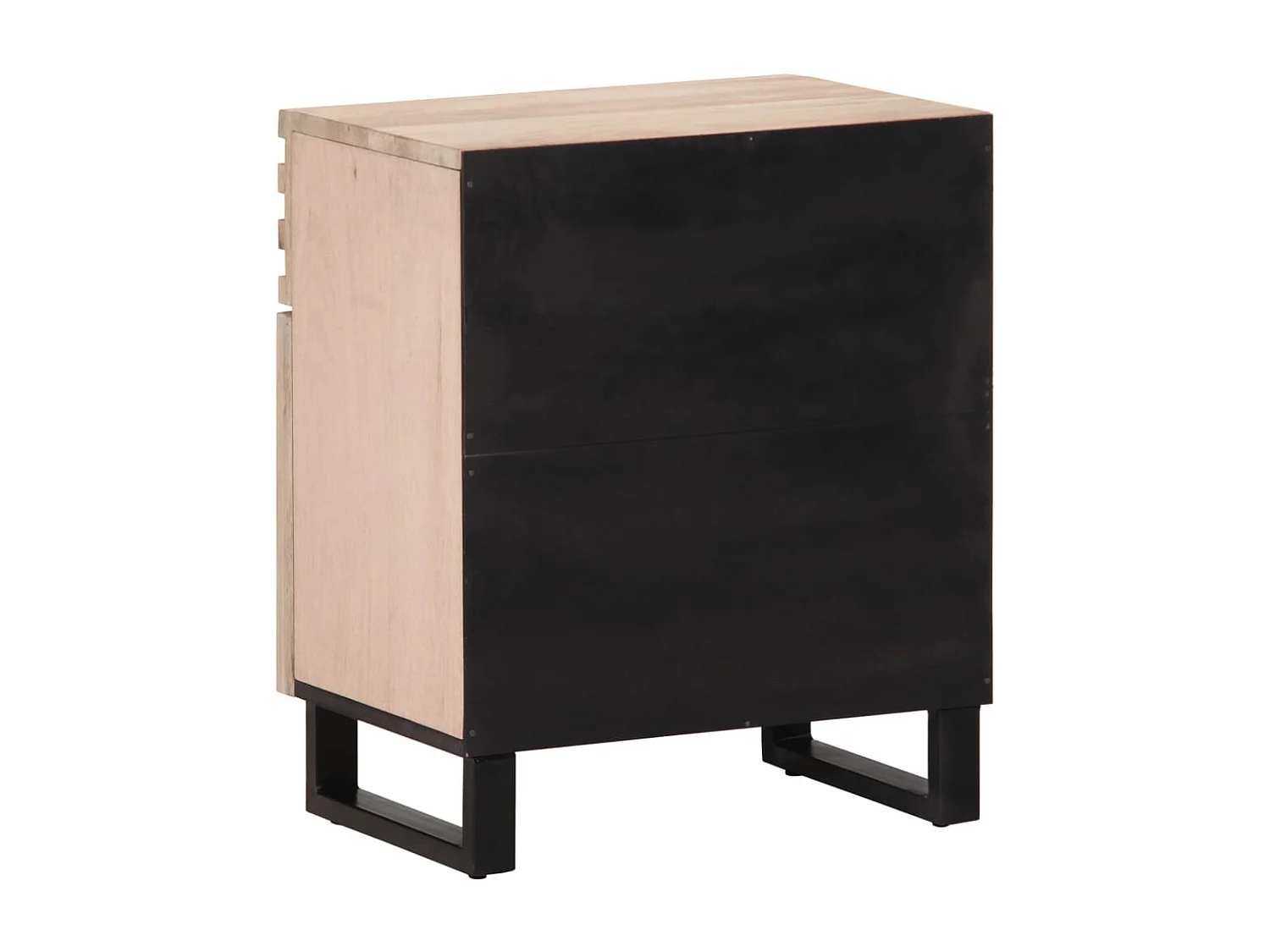 Table de chevet 50x34x60 cm bois de manguier massif brut