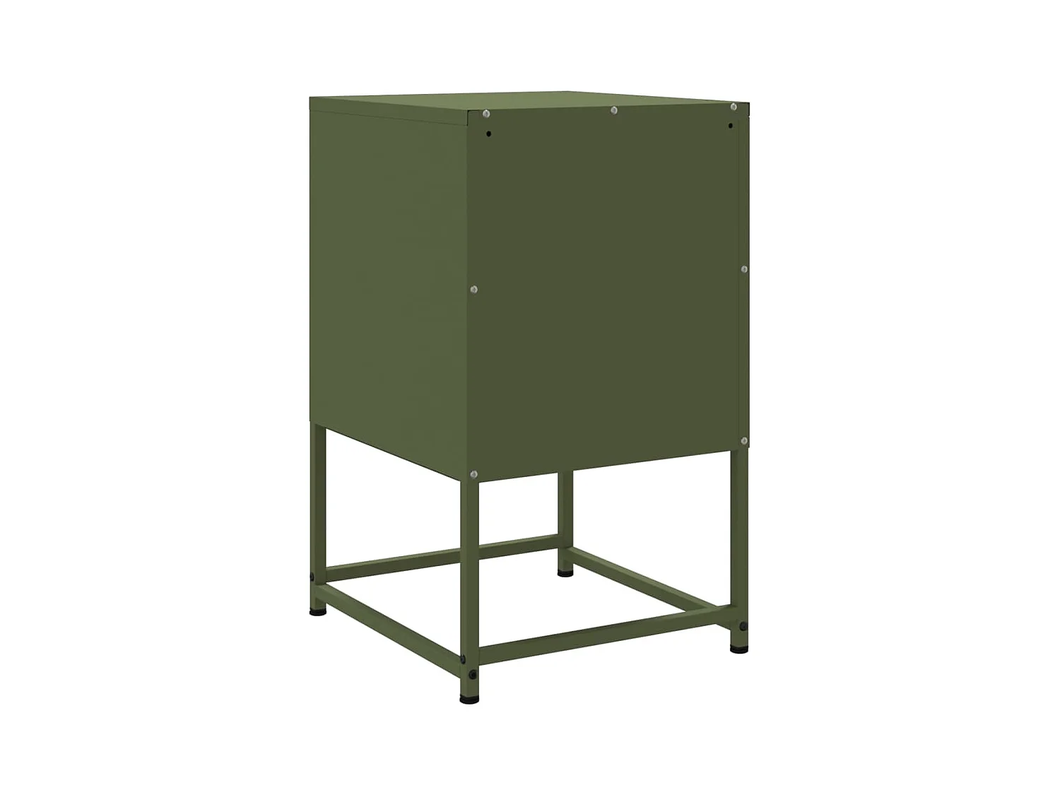 Nachtkastje 36x39x60,5 cm staal olijfgroen