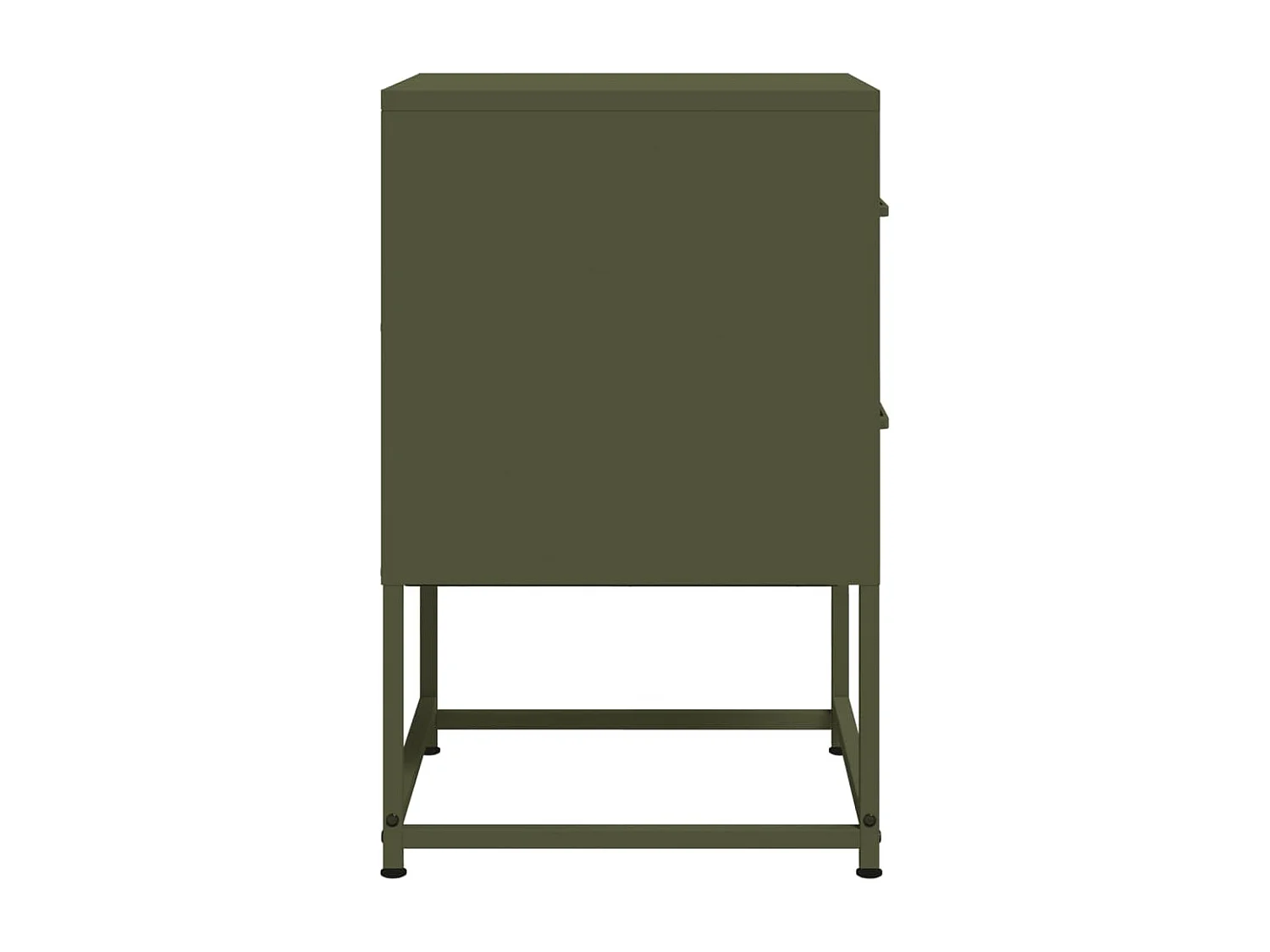 Table de chevet vert olive 36x39x60,5 cm acier