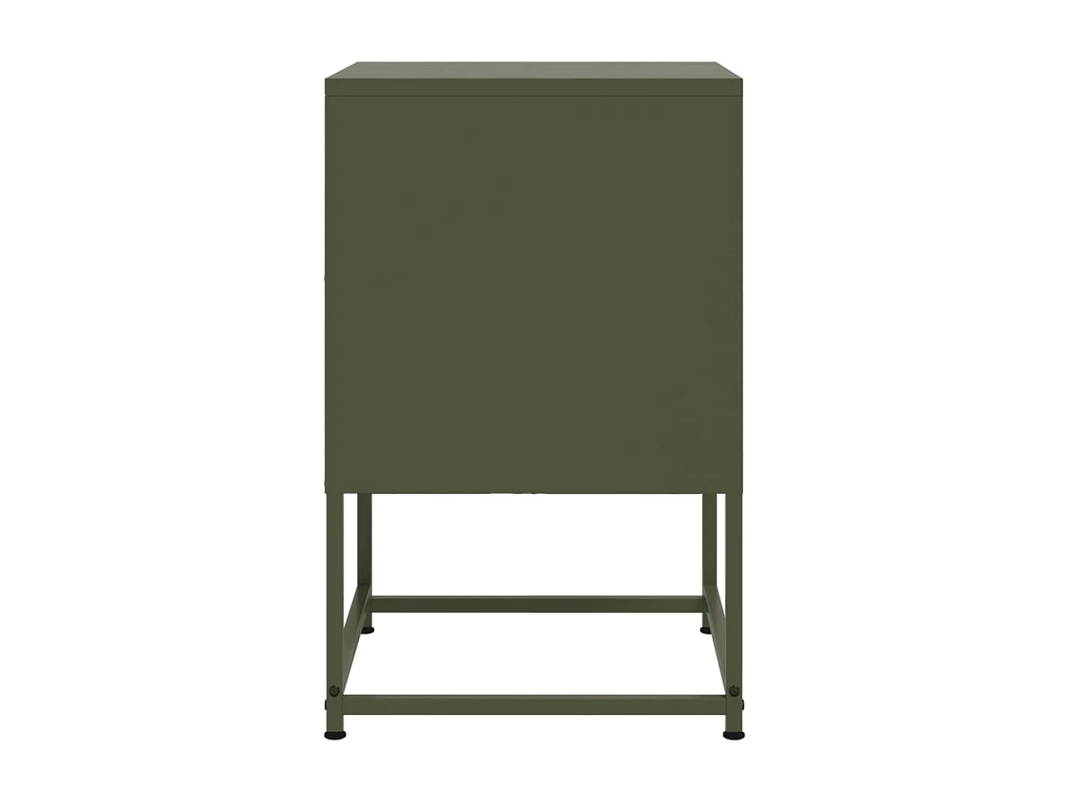 Tables de chevet 2 pcs vert olive 36x39x60,5 cm acier