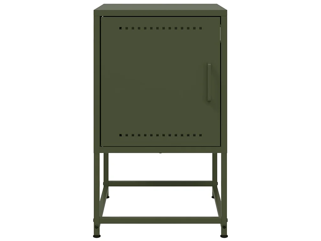 Comodini 2 pz Verde Oliva 36x39x60,5 cm in Acciaio