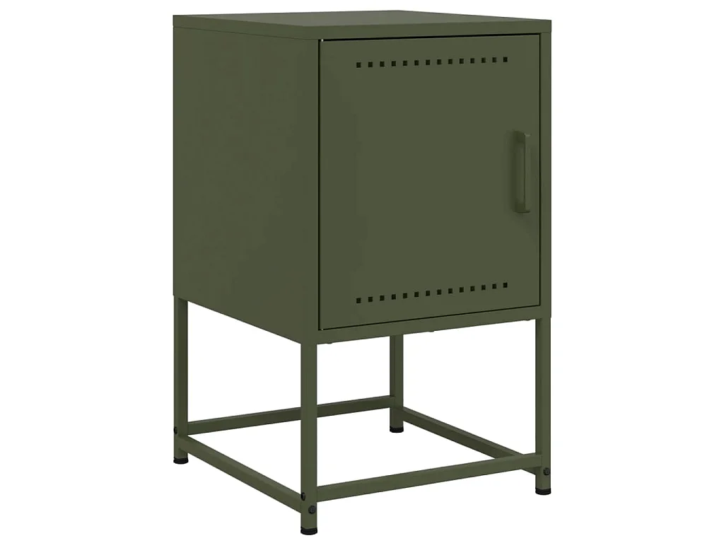 Comodini 2 pz Verde Oliva 36x39x60,5 cm in Acciaio