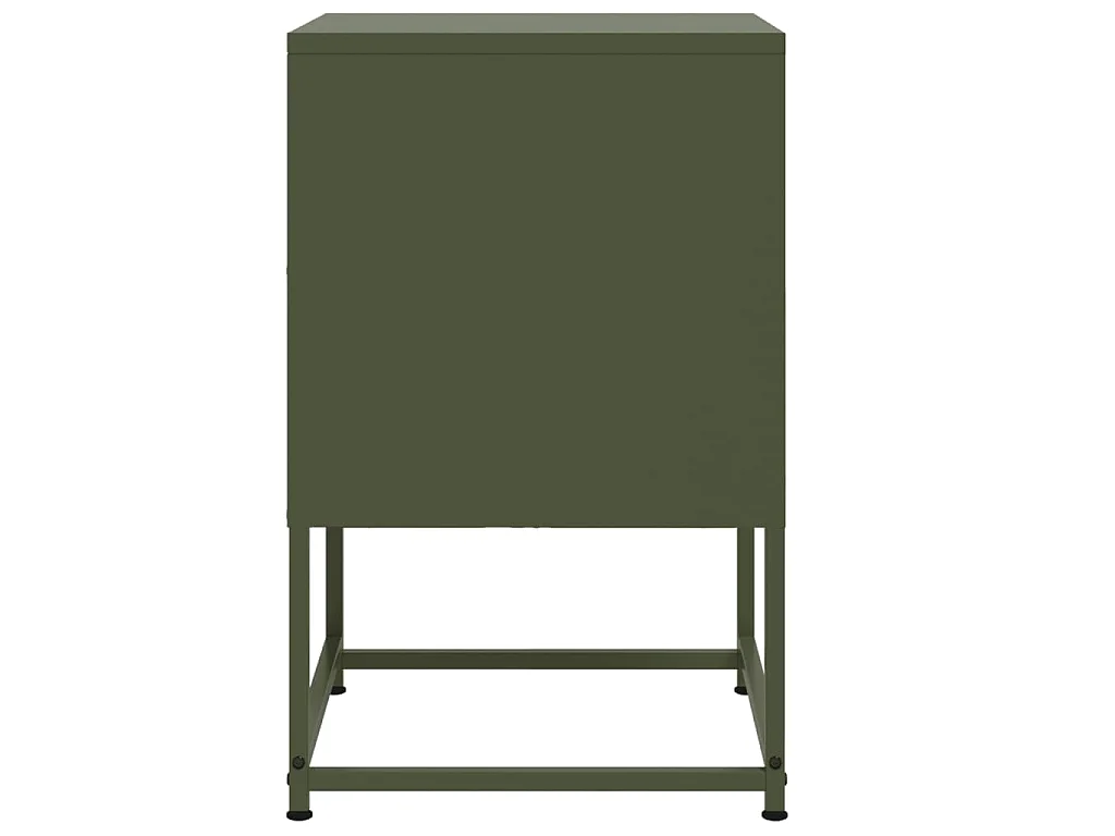 Comodini 2 pz Verde Oliva 36x39x60,5 cm in Acciaio