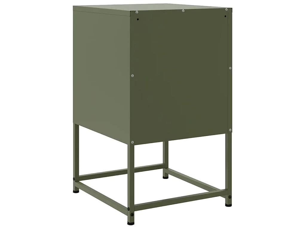 Comodini 2 pz Verde Oliva 36x39x60,5 cm in Acciaio