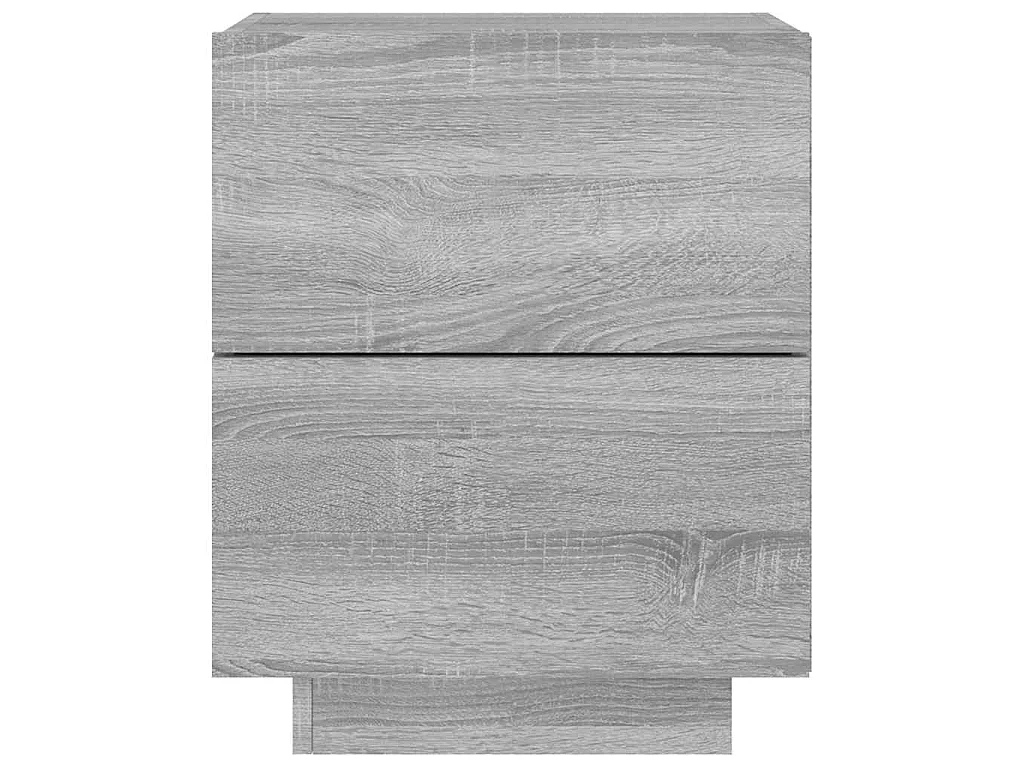 Mesita de noche con luces LED madera de ingeniería gris Sonoma
