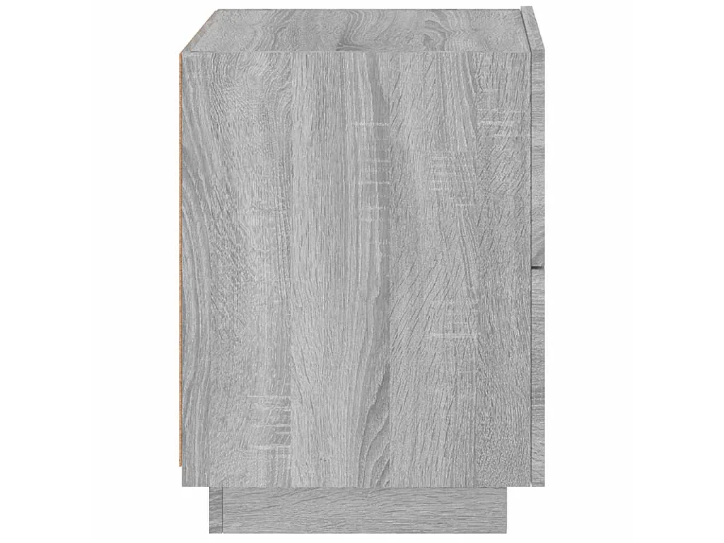 Mesita de noche con luces LED madera de ingeniería gris Sonoma