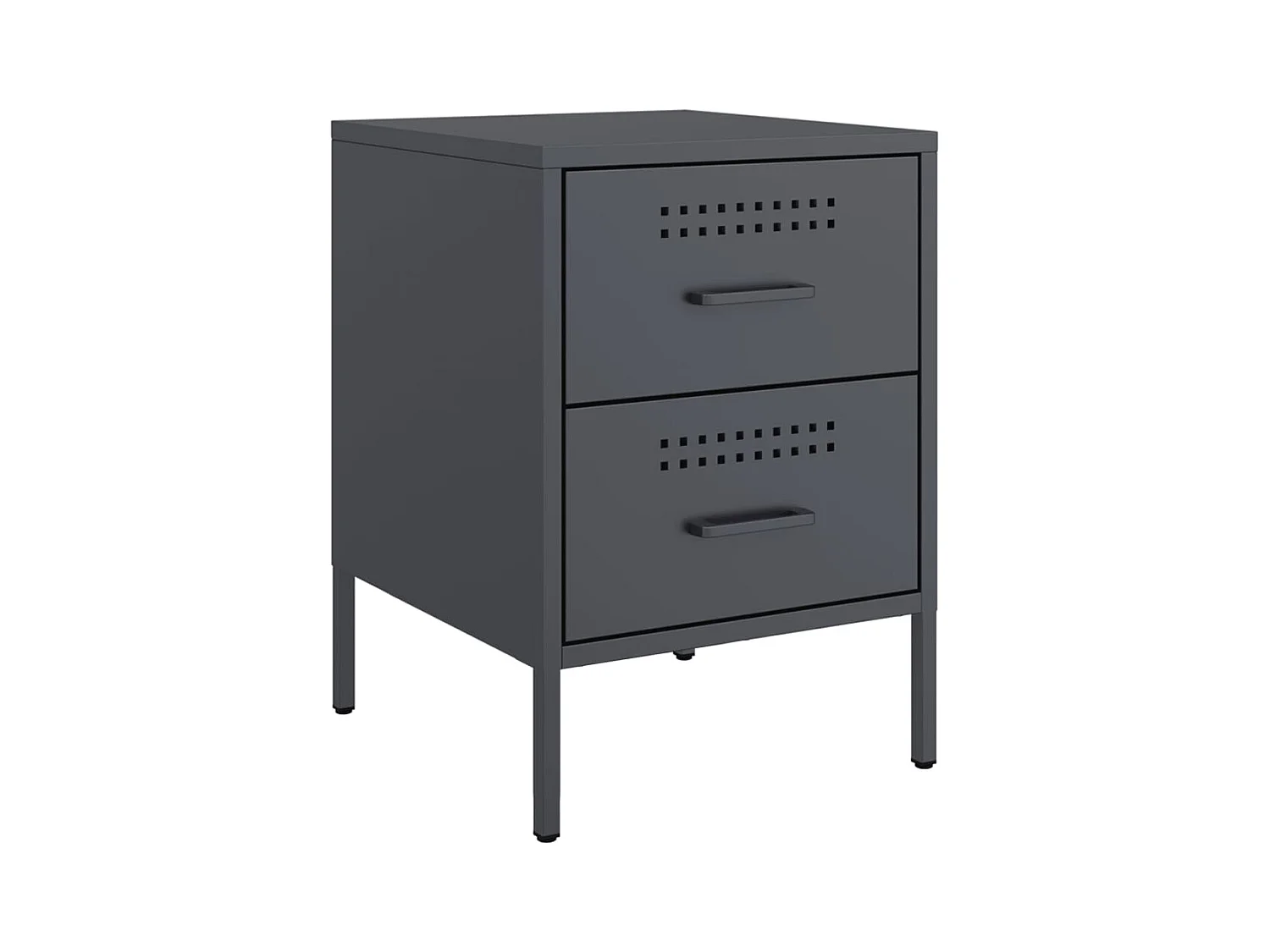 Table de chevet anthracite 36x39x50,5 cm acier