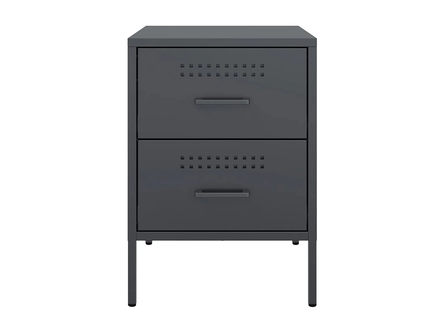 Table de chevet anthracite 36x39x50,5 cm acier