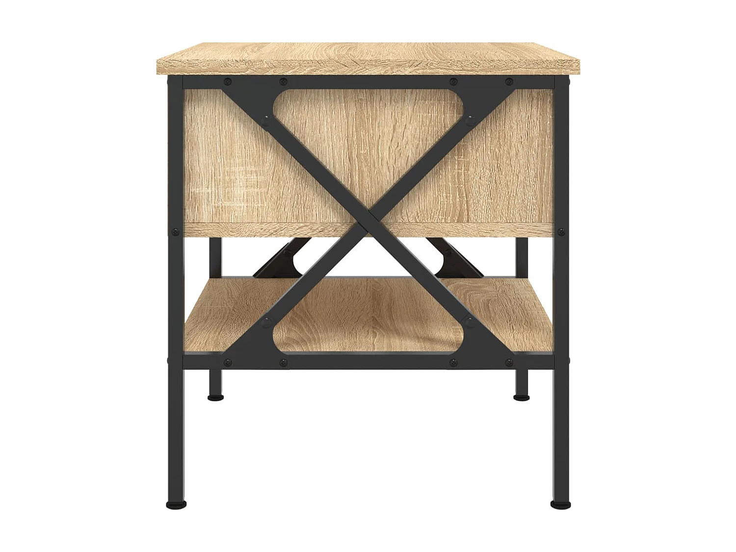 Nachtkastje 40x42x45 cm bewerkt hout sonoma eikenkleurig