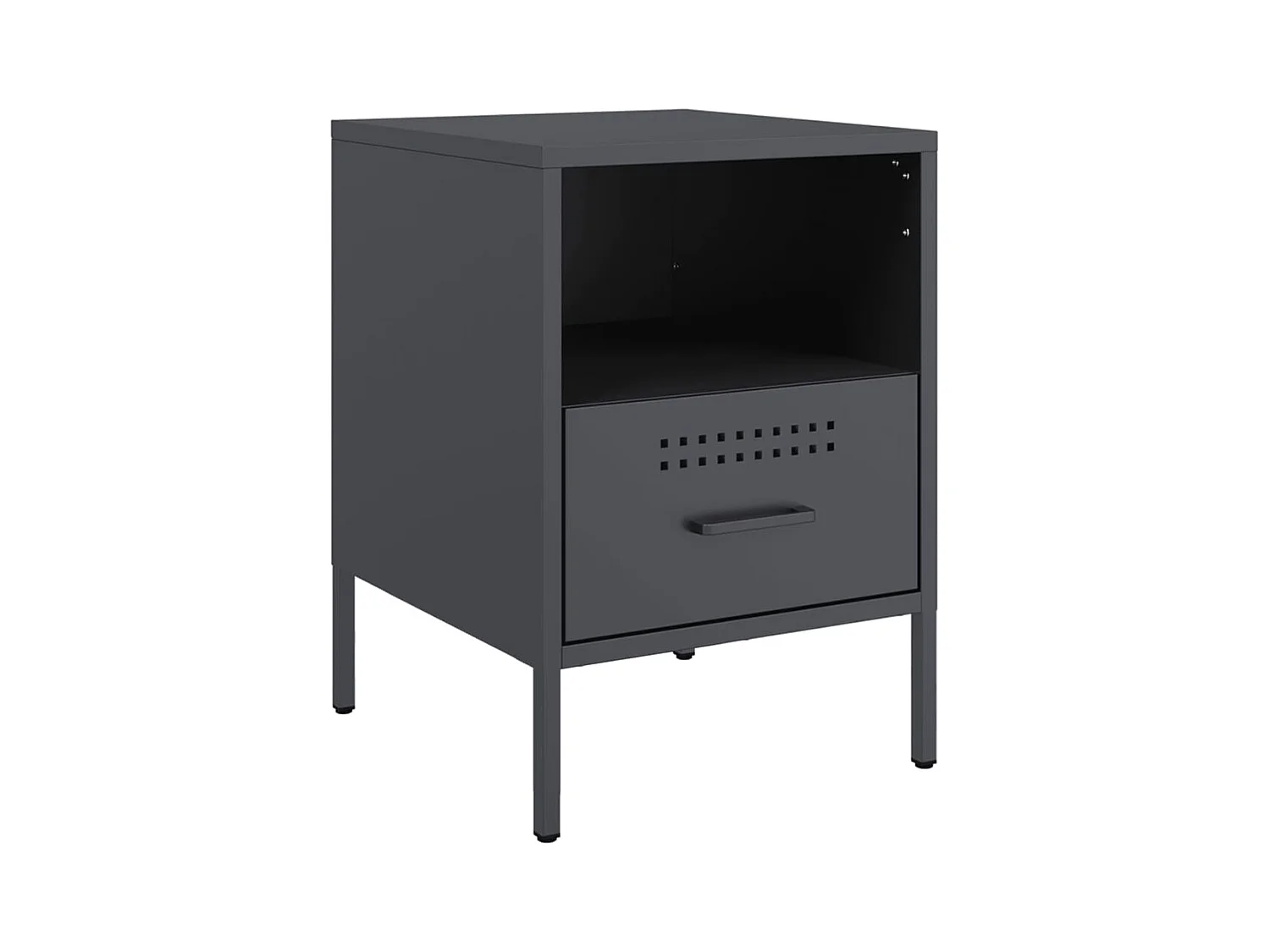 Tables de chevet 2 pcs anthracite 36x39x50,5 cm acier