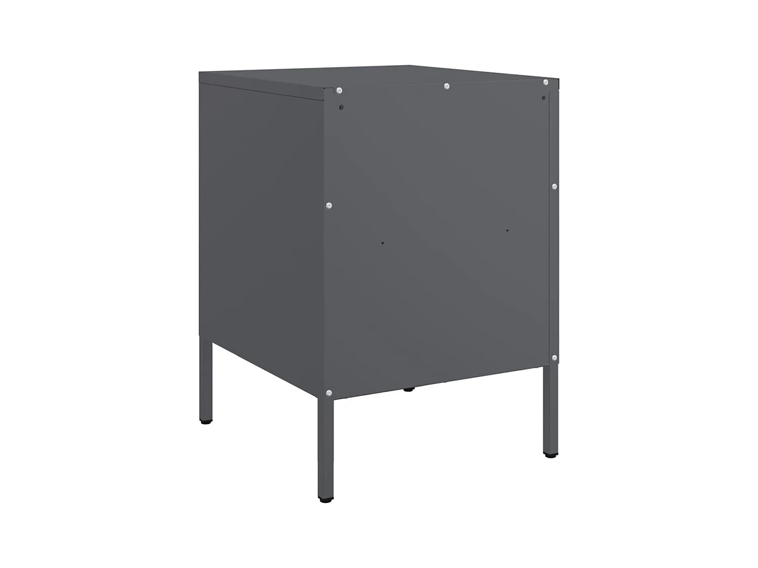 Tables de chevet 2 pcs anthracite 36x39x50,5 cm acier