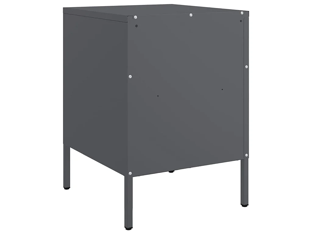 Comodini 2 pz Antracite 36x39x50,5 cm in Acciaio