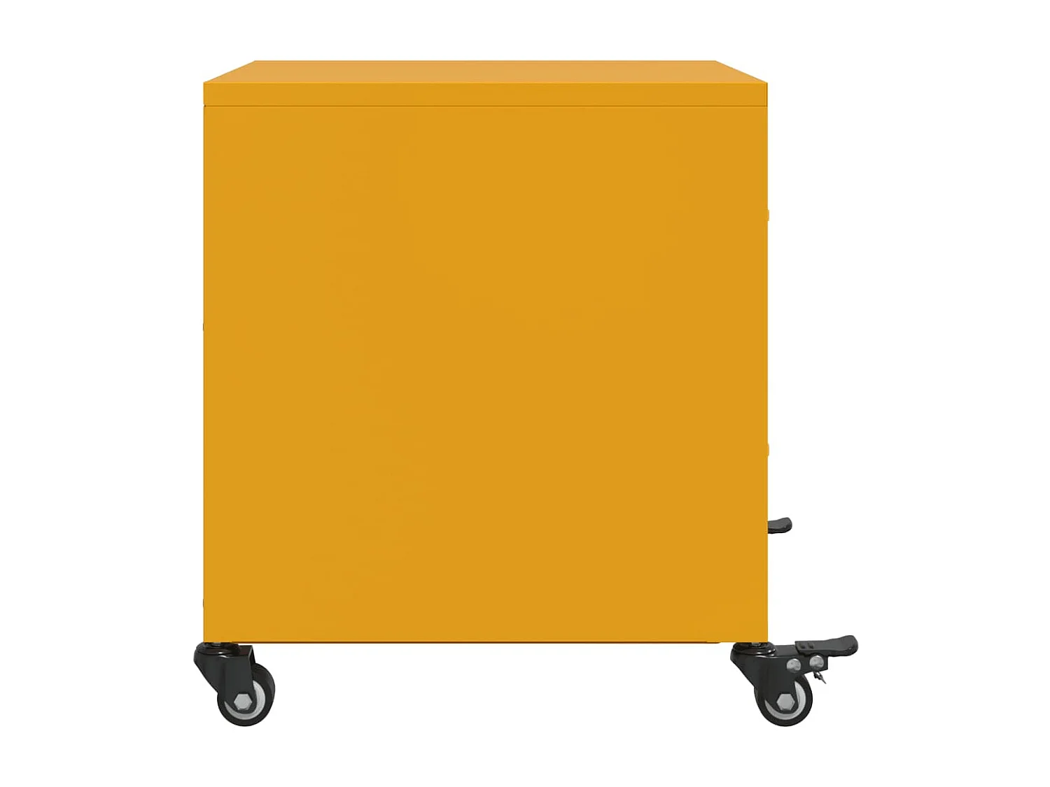 Tables de chevet 2 pcs jaune moutarde 36x39x43,5 cm acier