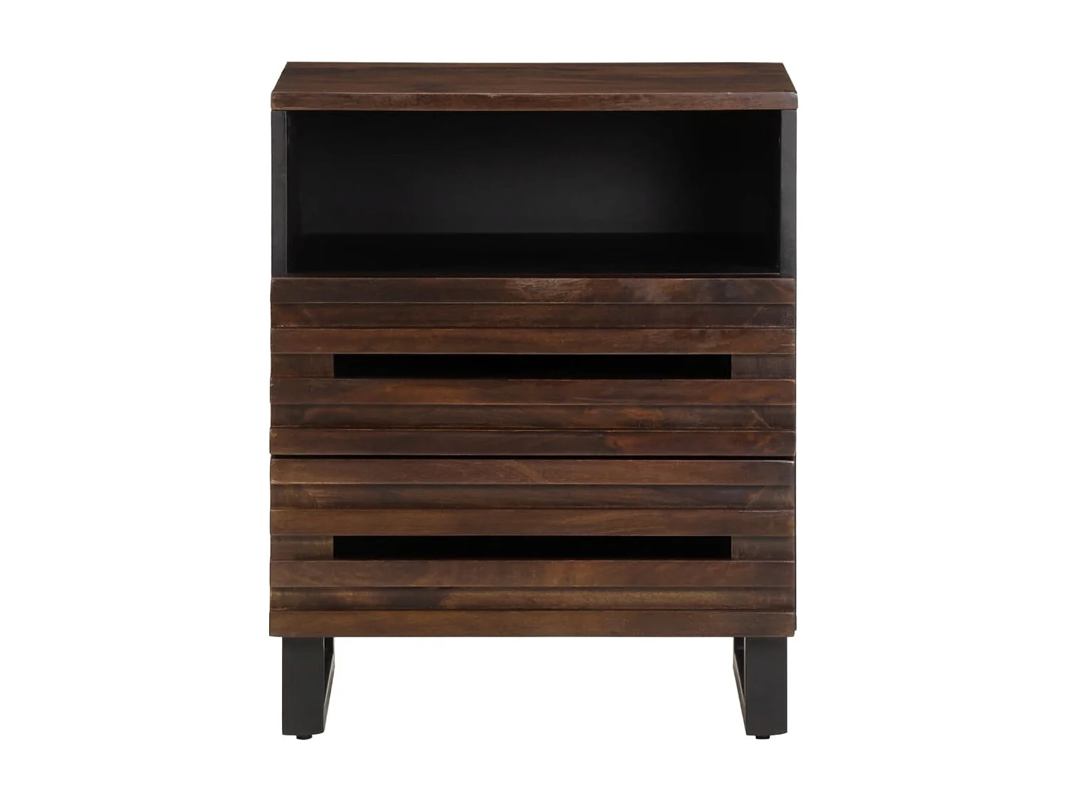 Comodino 50x34x62 cm in Legno Massello di Mango