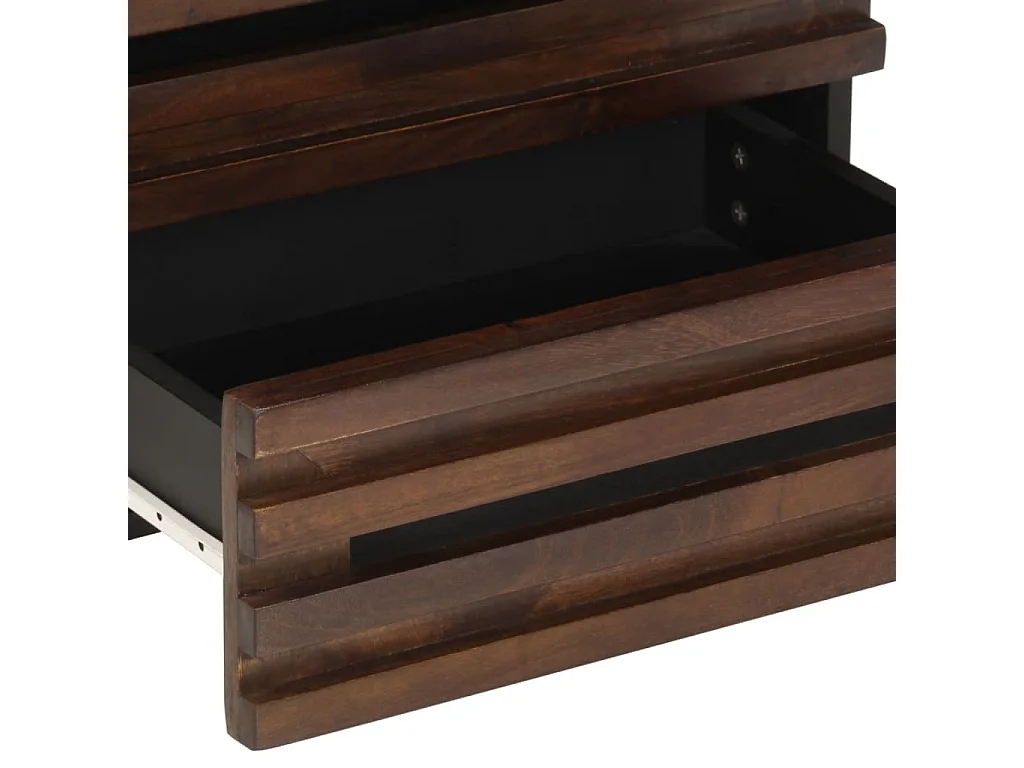 Comodino 50x34x62 cm in Legno Massello di Mango