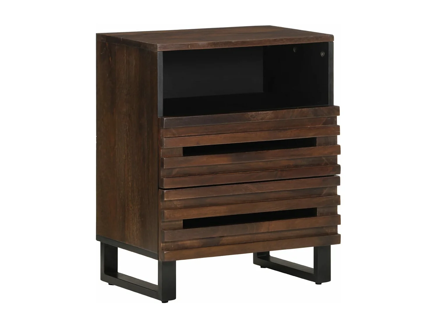 Table de chevet 50x34x62 cm bois de manguier solide