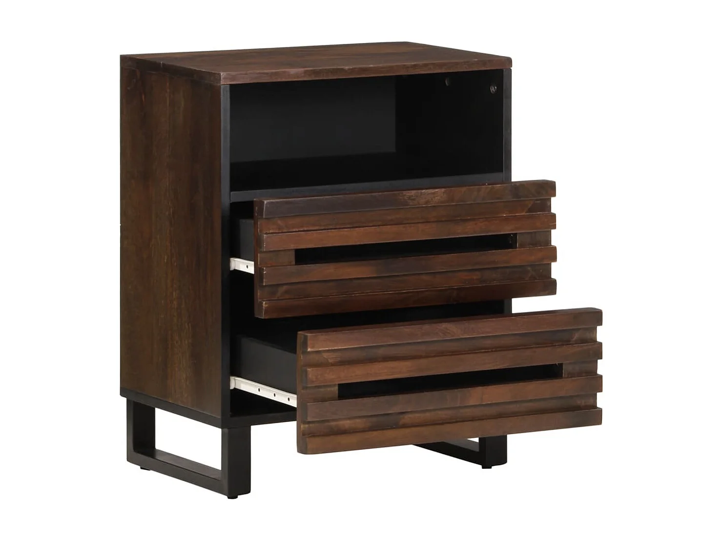 Table de chevet 50x34x62 cm bois de manguier solide