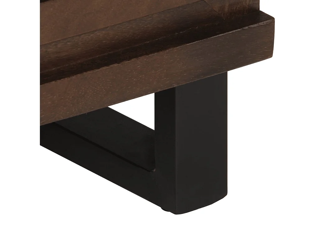 Table de chevet 50x34x62 cm bois de manguier solide