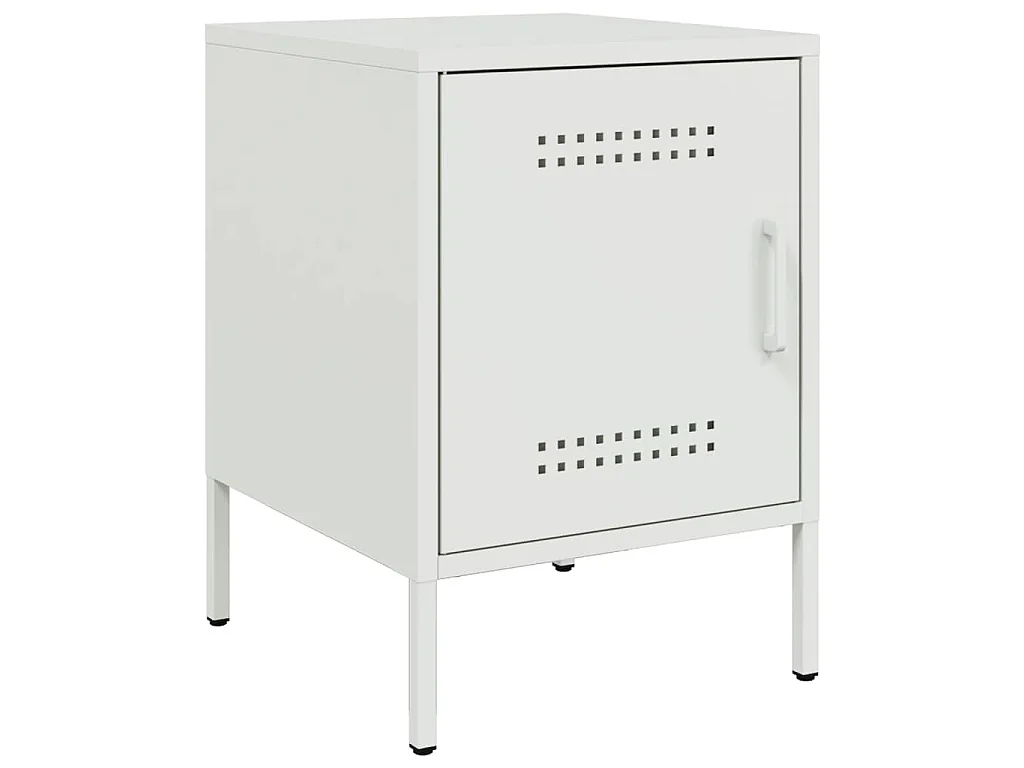 Nachttische 2 Stk. Weiß 36x39x50,5 cm Stahl