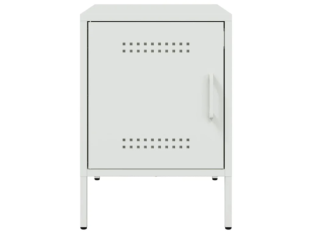 Nachttische 2 Stk. Weiß 36x39x50,5 cm Stahl