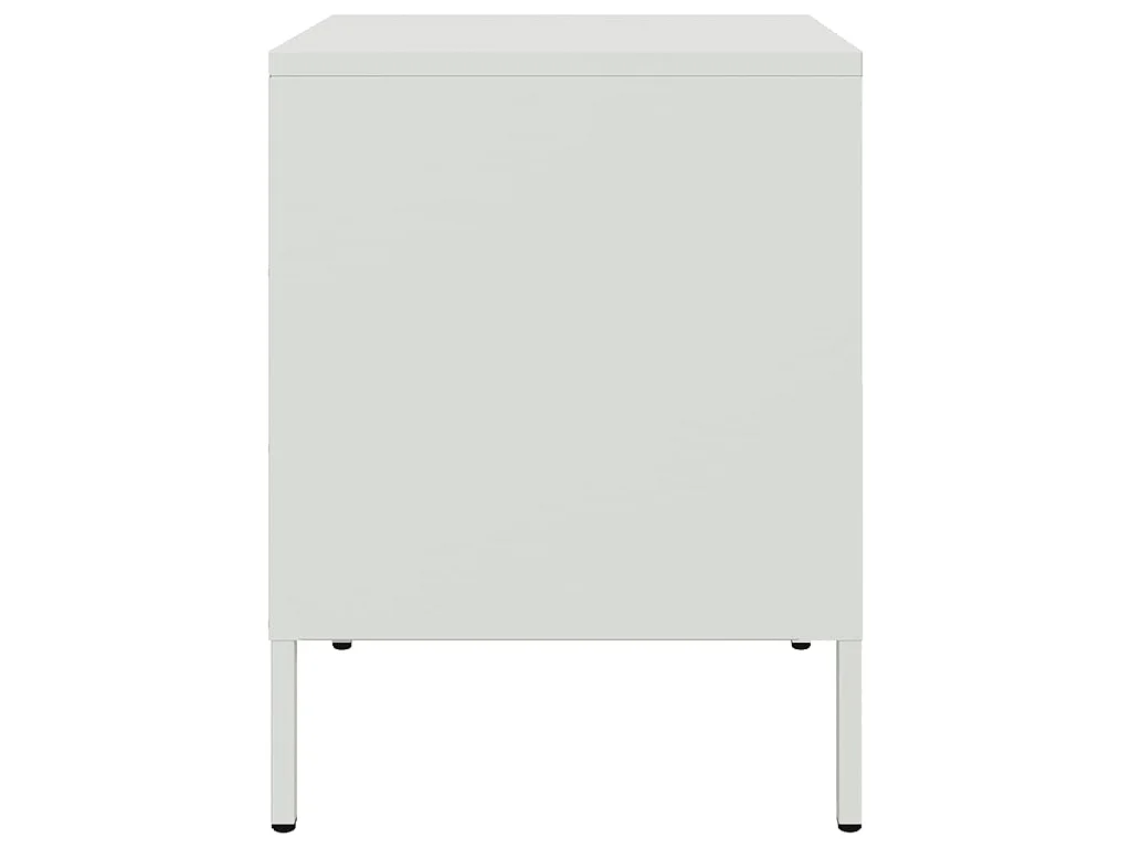 Nachttische 2 Stk. Weiß 36x39x50,5 cm Stahl