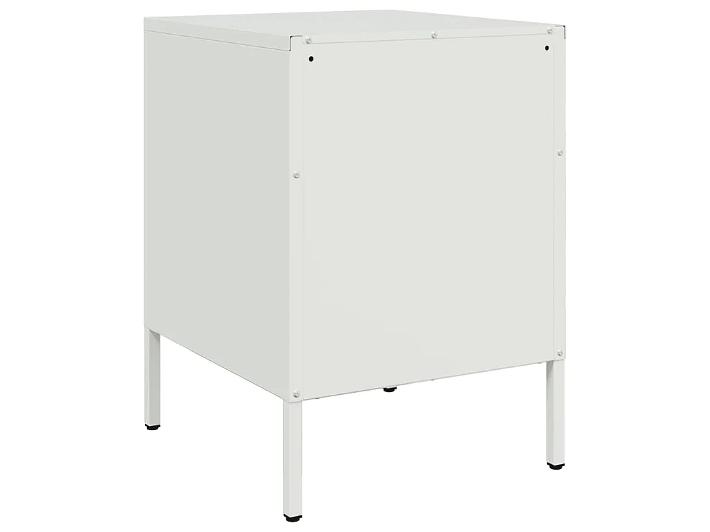 Nachttische 2 Stk. Weiß 36x39x50,5 cm Stahl