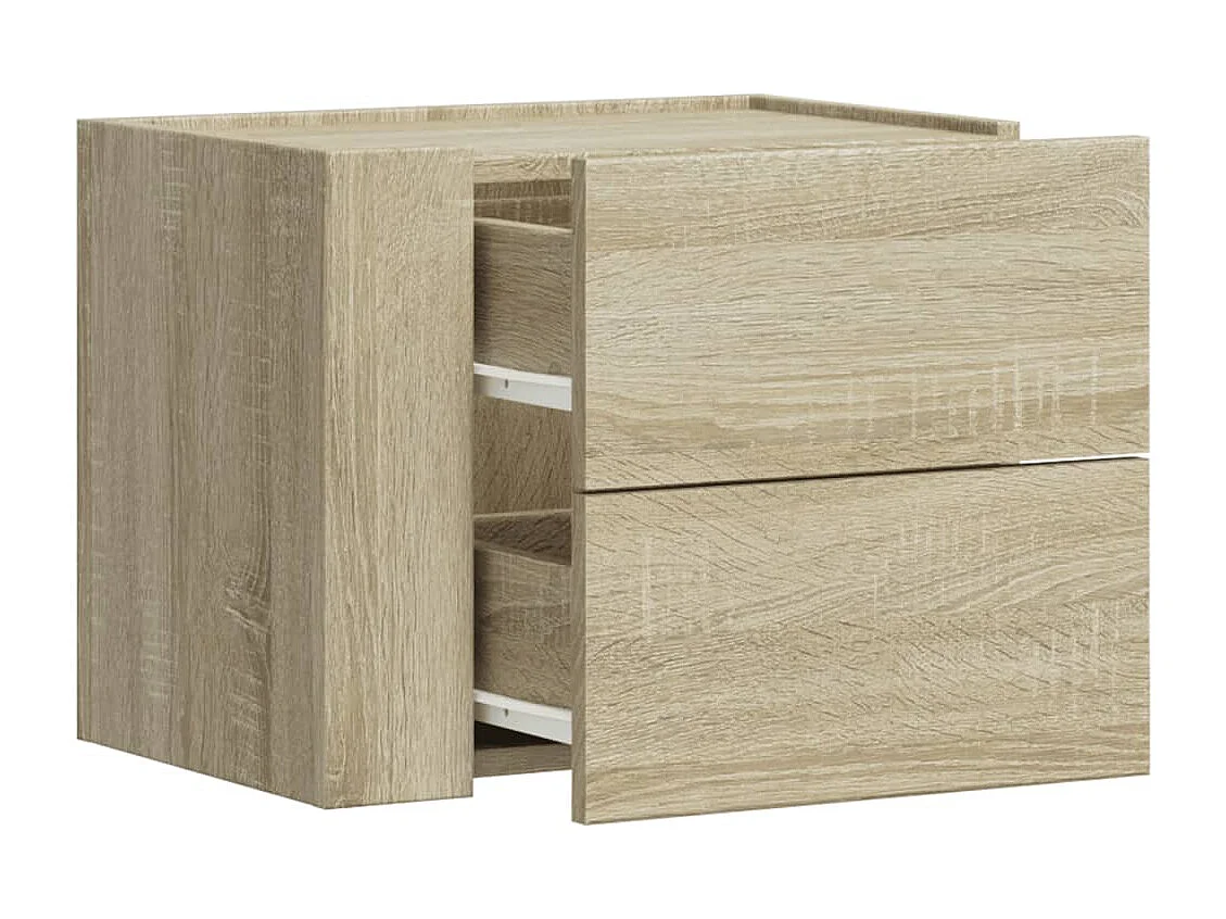 Tables de chevet murales 2 pcs chêne sonoma 45x30x35 cm