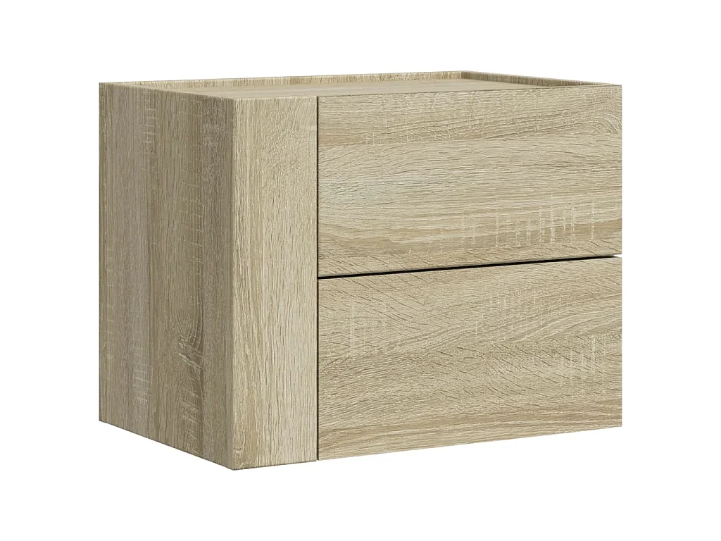 Comodini a Muro 2 pz Rovere Sonoma 45x30x35 cm