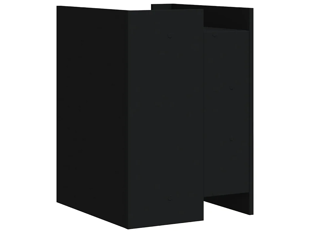 Nachtkastje 45x50x65 cm bewerkt hout zwart
