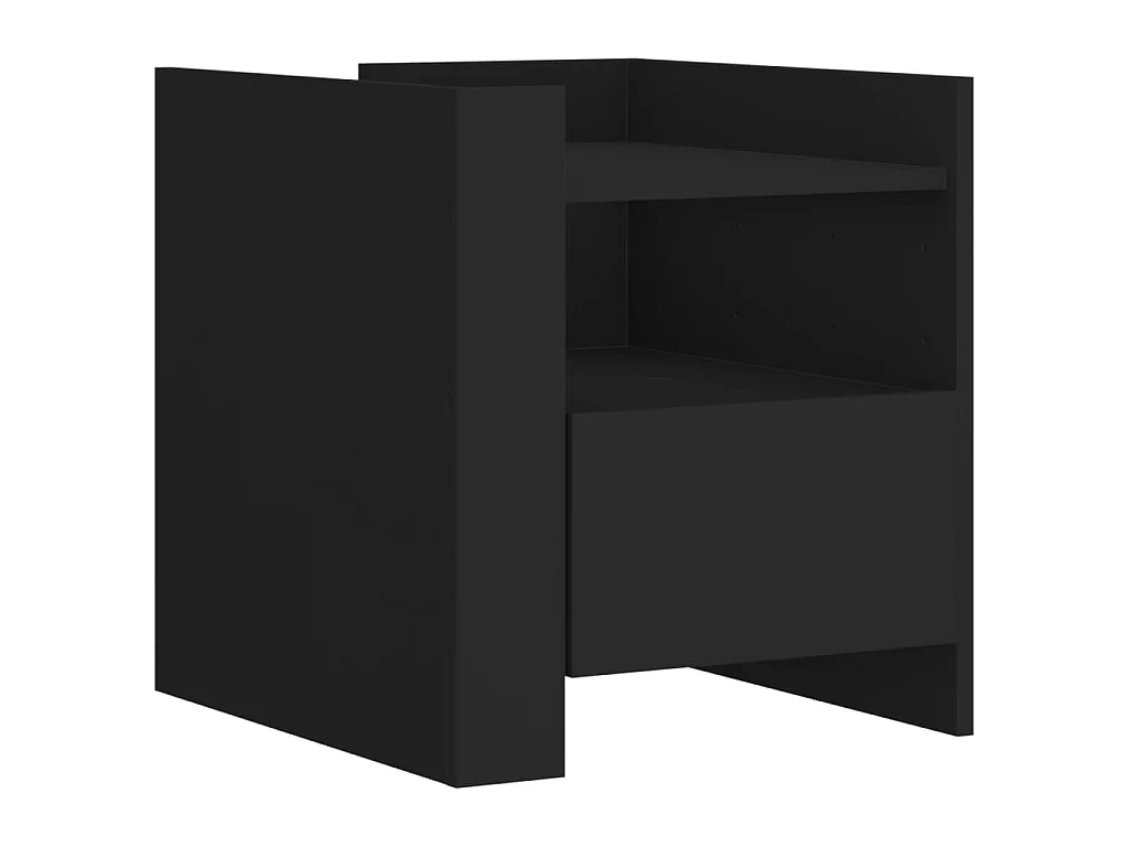 Table de chevet noir 45x50x50 cm bois d’ingénierie