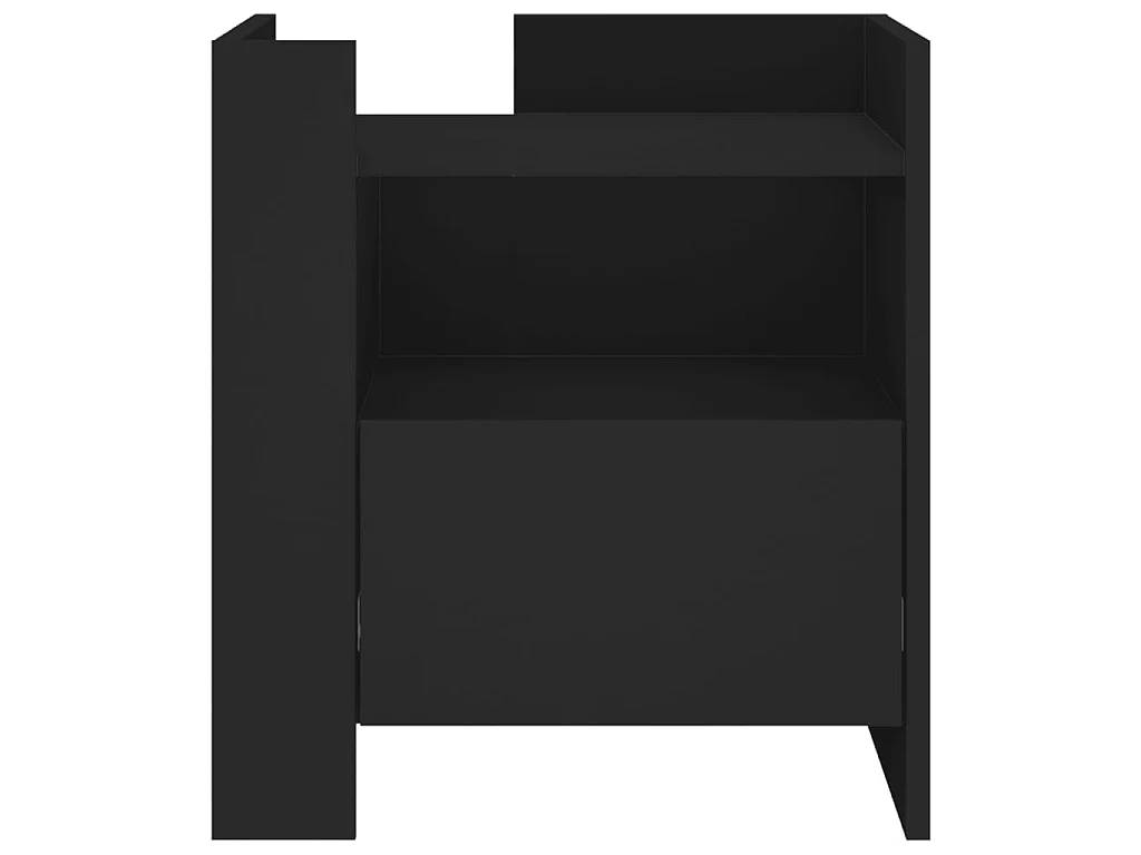 Table de chevet noir 45x50x50 cm bois d’ingénierie