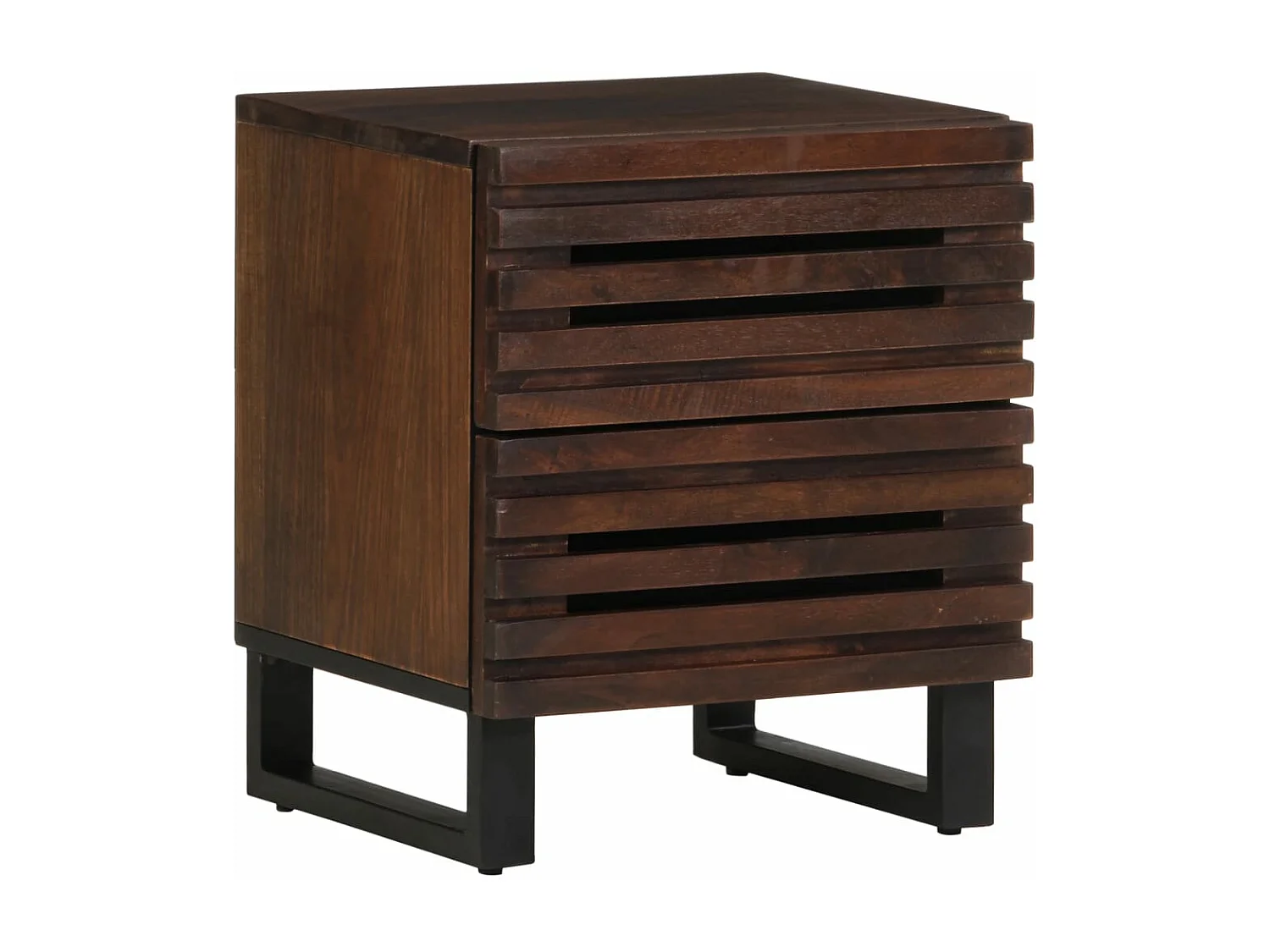 Comodini 2pz 40x34x46 cm in Legno Massello di Mango