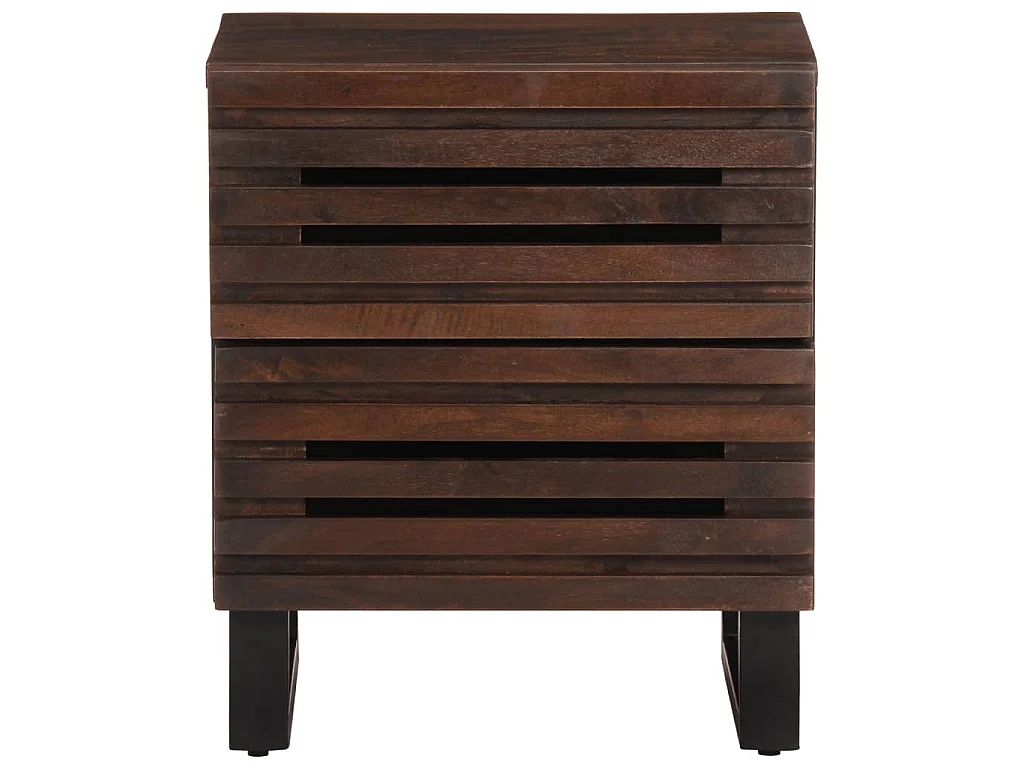 Tables de chevet 2 pcs 40x34x46 cm bois de manguier massif