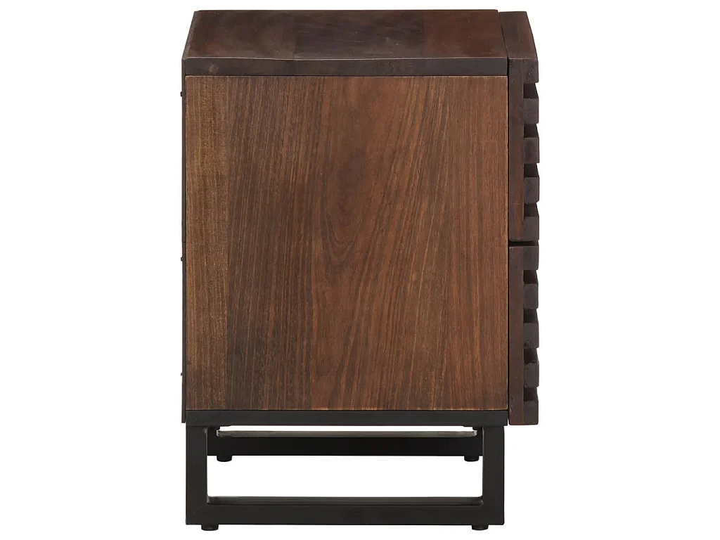 Tables de chevet 2 pcs 40x34x46 cm bois de manguier massif