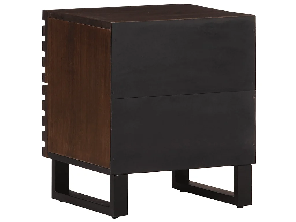 Tables de chevet 2 pcs 40x34x46 cm bois de manguier massif