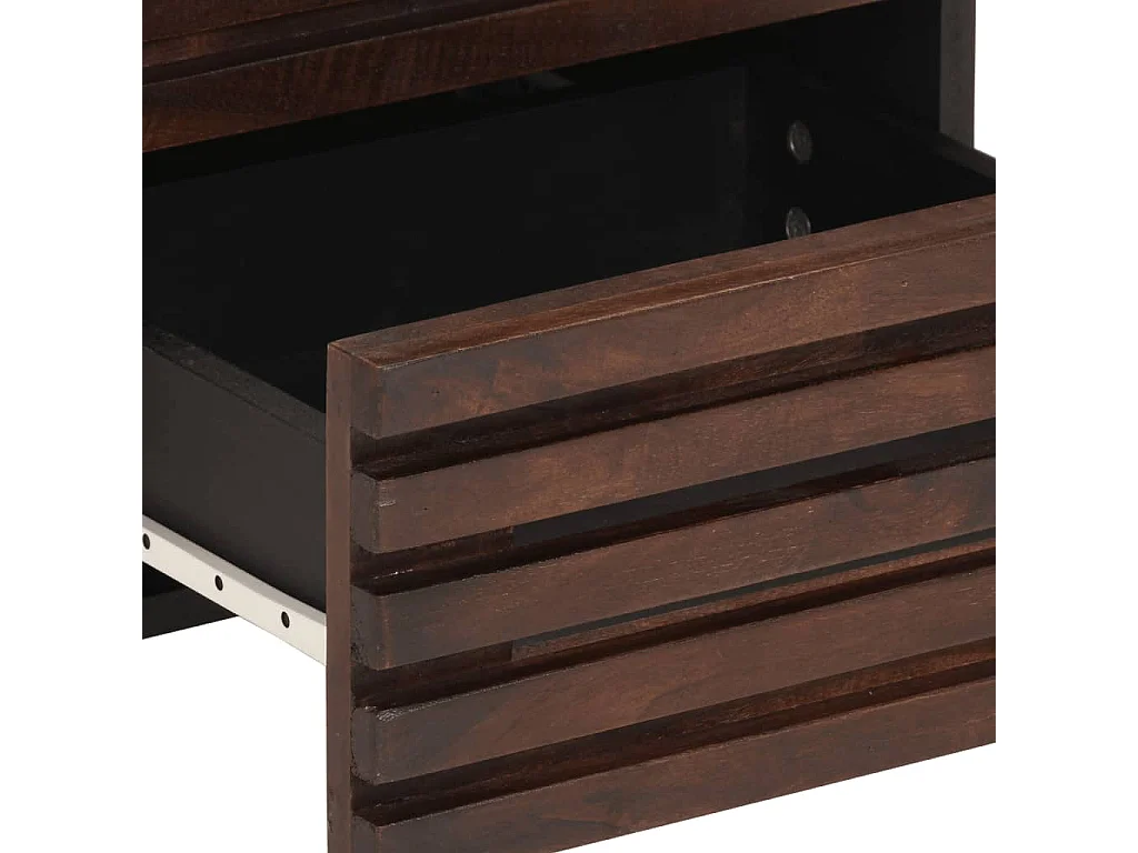 Tables de chevet 2 pcs 40x34x46 cm bois de manguier massif