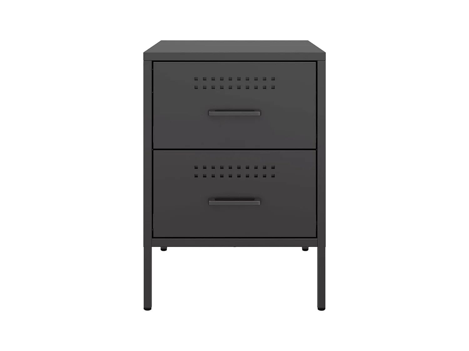 Tables de chevet 2 pcs noir 36x39x50,5 cm acier