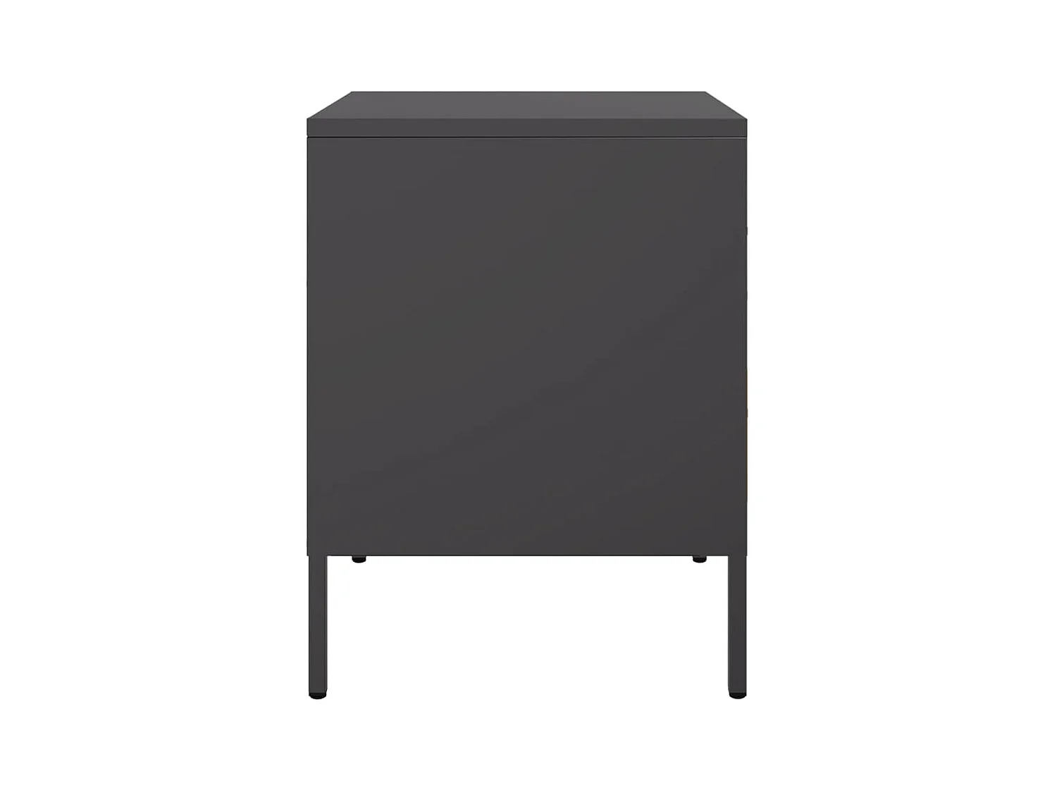 Tables de chevet 2 pcs noir 36x39x50,5 cm acier