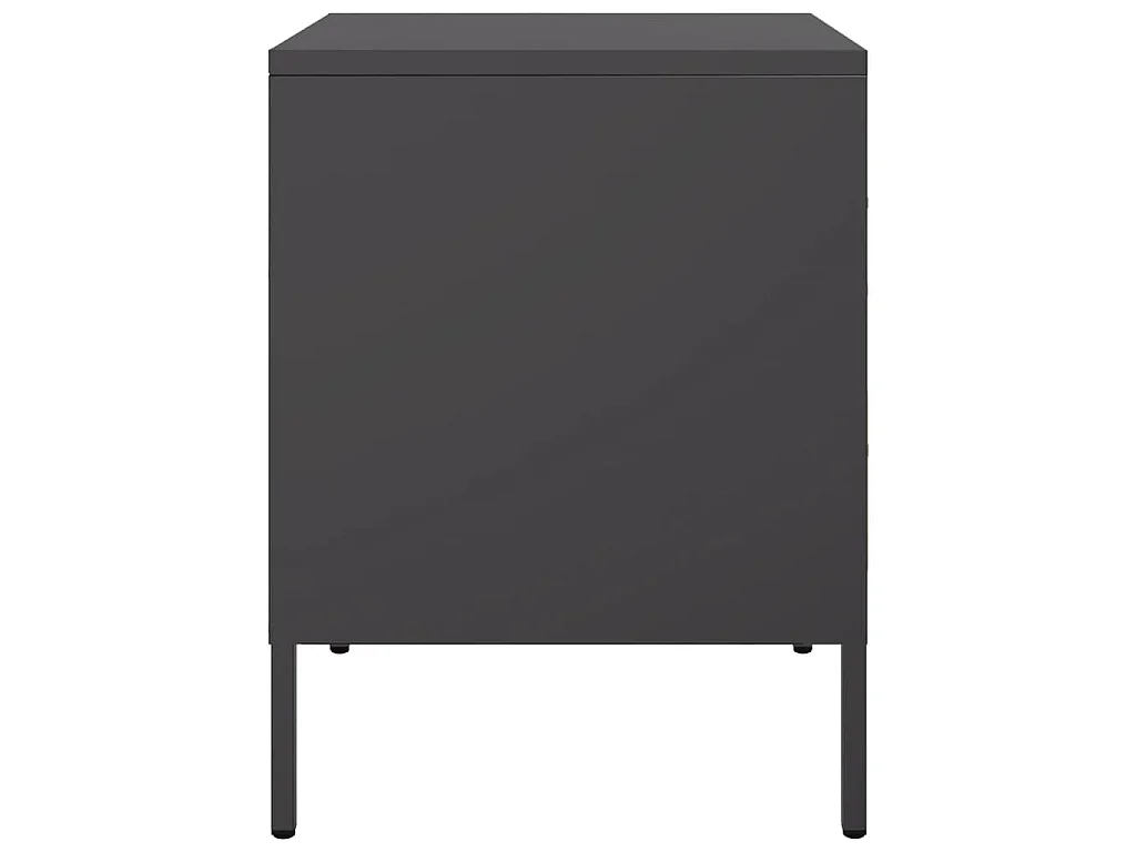 Comodini 2 pz Nero 36x39x50,5 cm in Acciaio