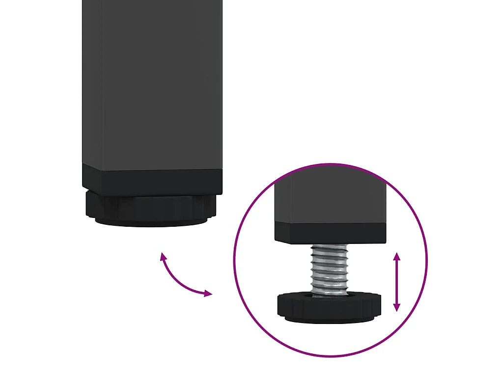 Comodini 2 pz Nero 36x39x50,5 cm in Acciaio