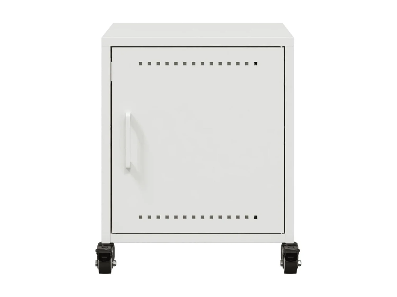 Tables de chevet 2 pcs blanc 36x39x43,5 cm acier