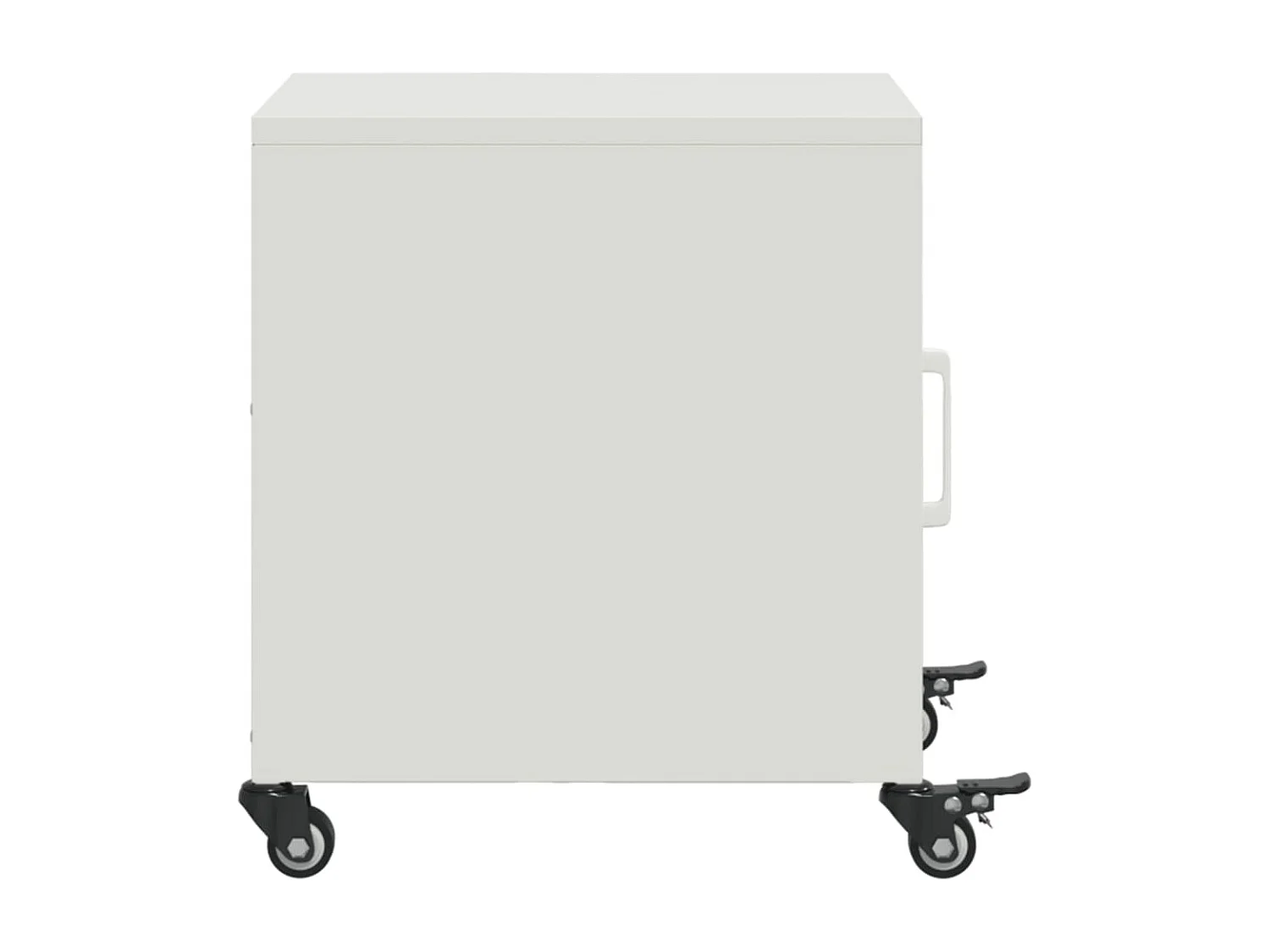 Tables de chevet 2 pcs blanc 36x39x43,5 cm acier