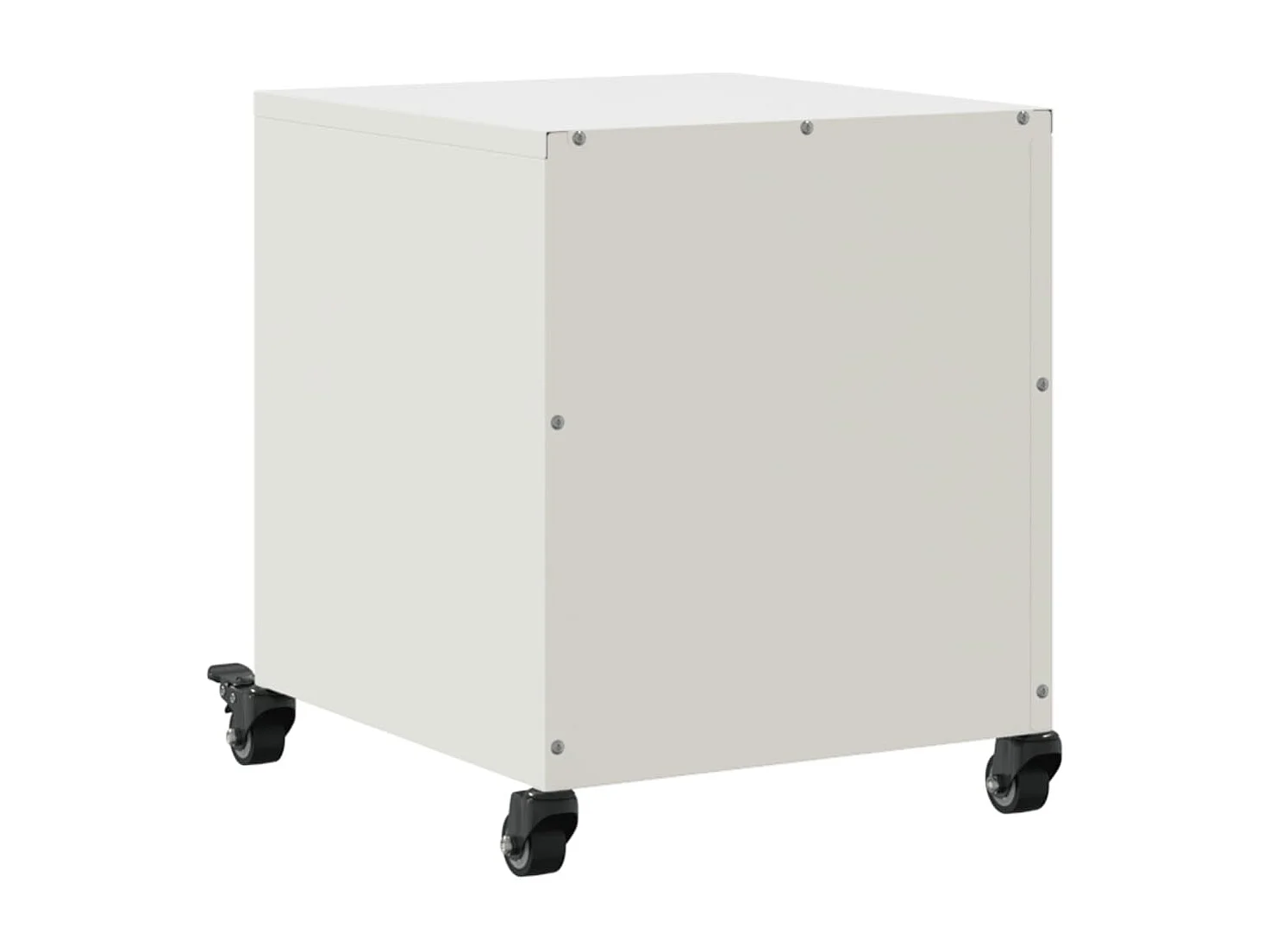Tables de chevet 2 pcs blanc 36x39x43,5 cm acier