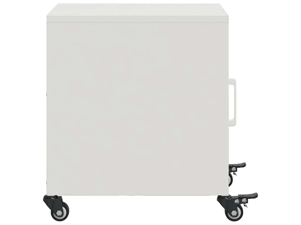 Tables de chevet 2 pcs blanc 36x39x43,5 cm acier