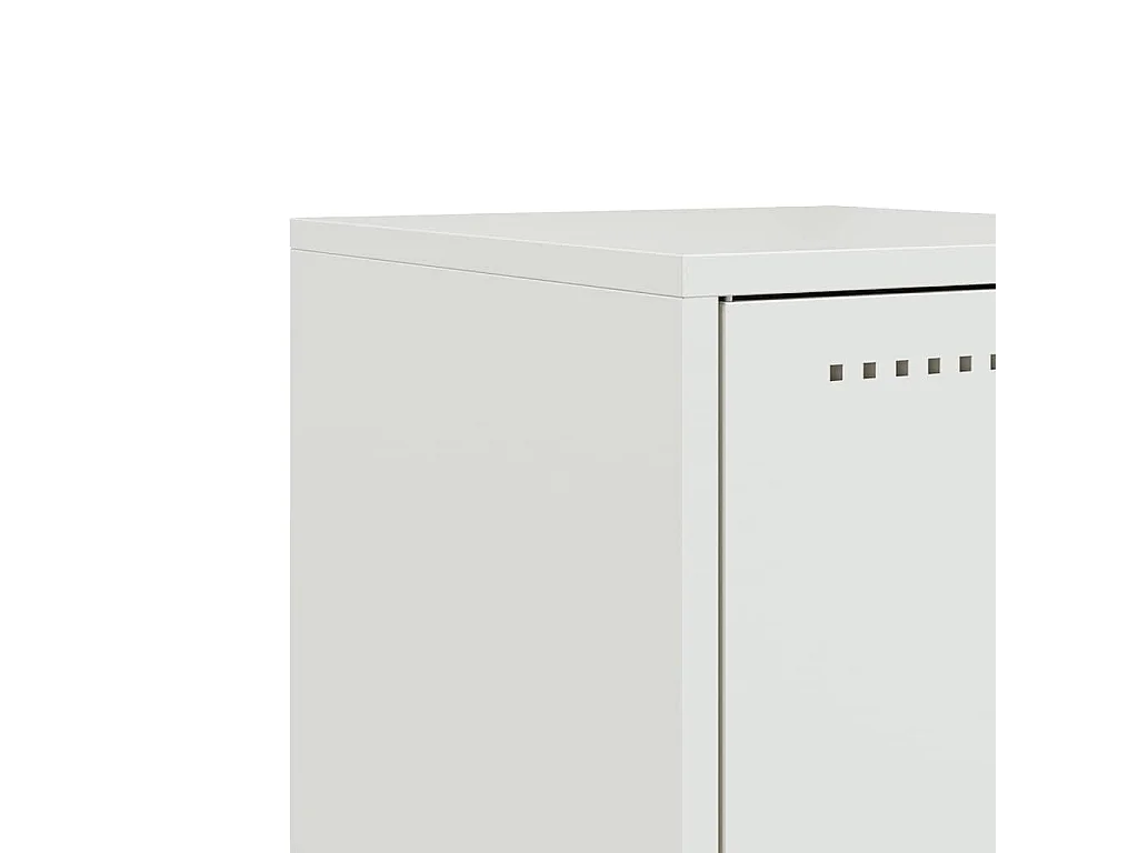Tables de chevet 2 pcs blanc 36x39x43,5 cm acier