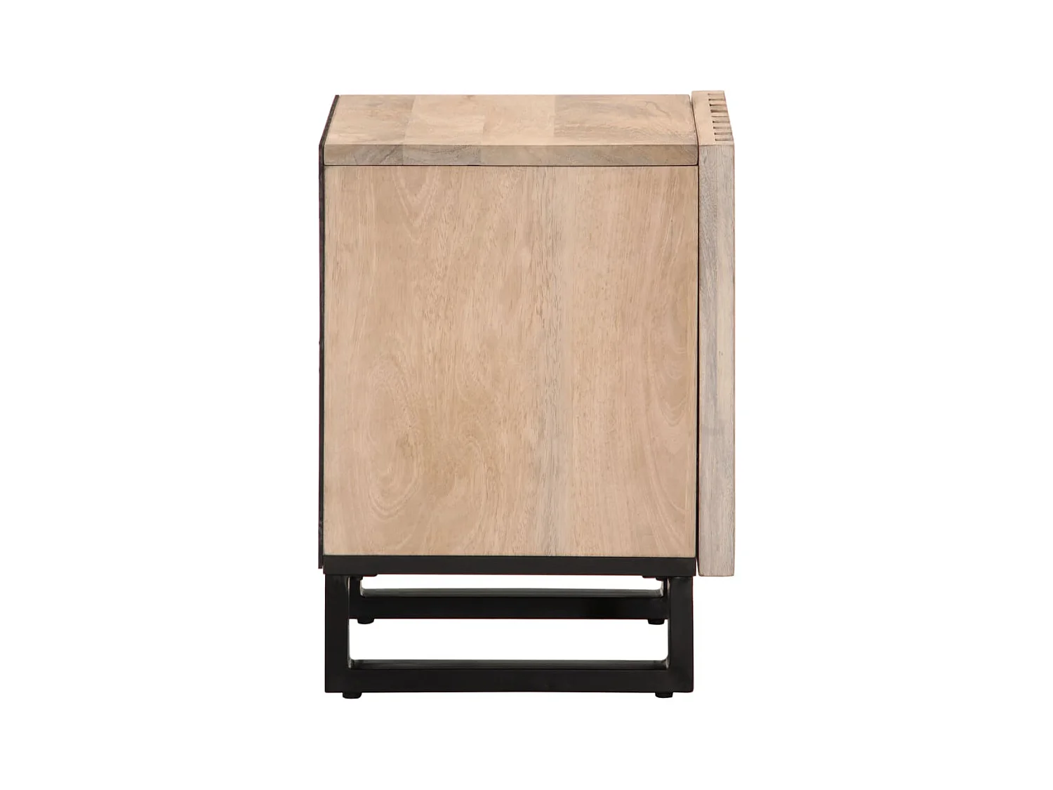 Table de chevet 40x34x46 cm bois de manguier massif blanchi